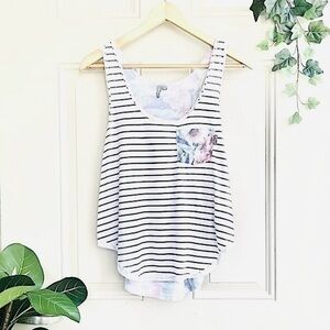 Rip Curl Women’s M Racerback Striped & Floral Swing Tank Top